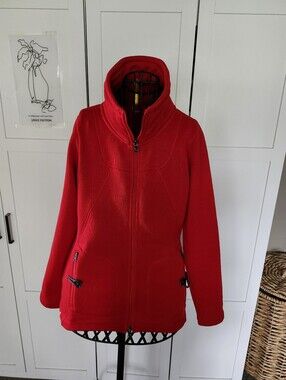 Lole Red Pea Coat-Style Jacket Sz M (New)